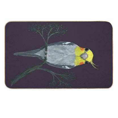 A Portrait of A Cockatiel  Stain-Proof Bath Mat