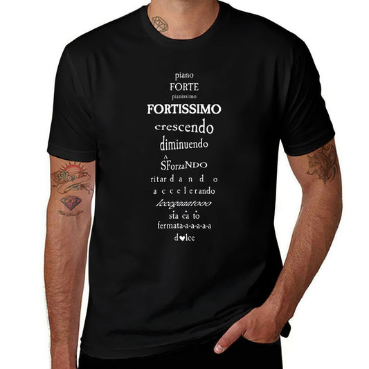 Music Teacher Humorous Dynamics for Funny Musicians  Tagless Design T-Shirt