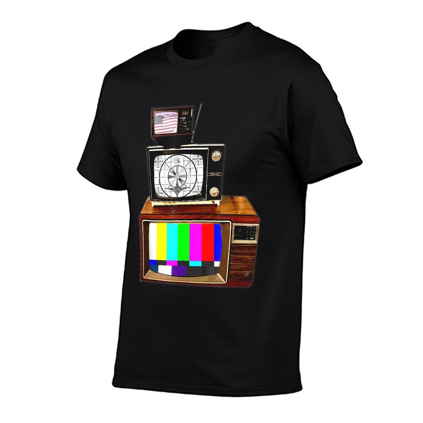 Vintage Television Tube TV Sign Off Screen Old School Retro  Graphic-printed T-Shirt
