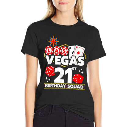 Vegas Birthday - Vegas 21st Birthday - Vegas Birthday Squad  Heathered Texture T-Shirt
