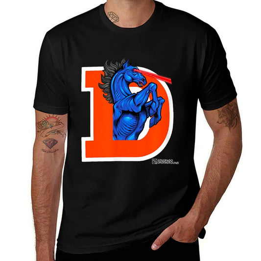 Colorado Legendary Blucifer, Demon Horse at Denver Airport  Rolled Sleeves T-Shirt