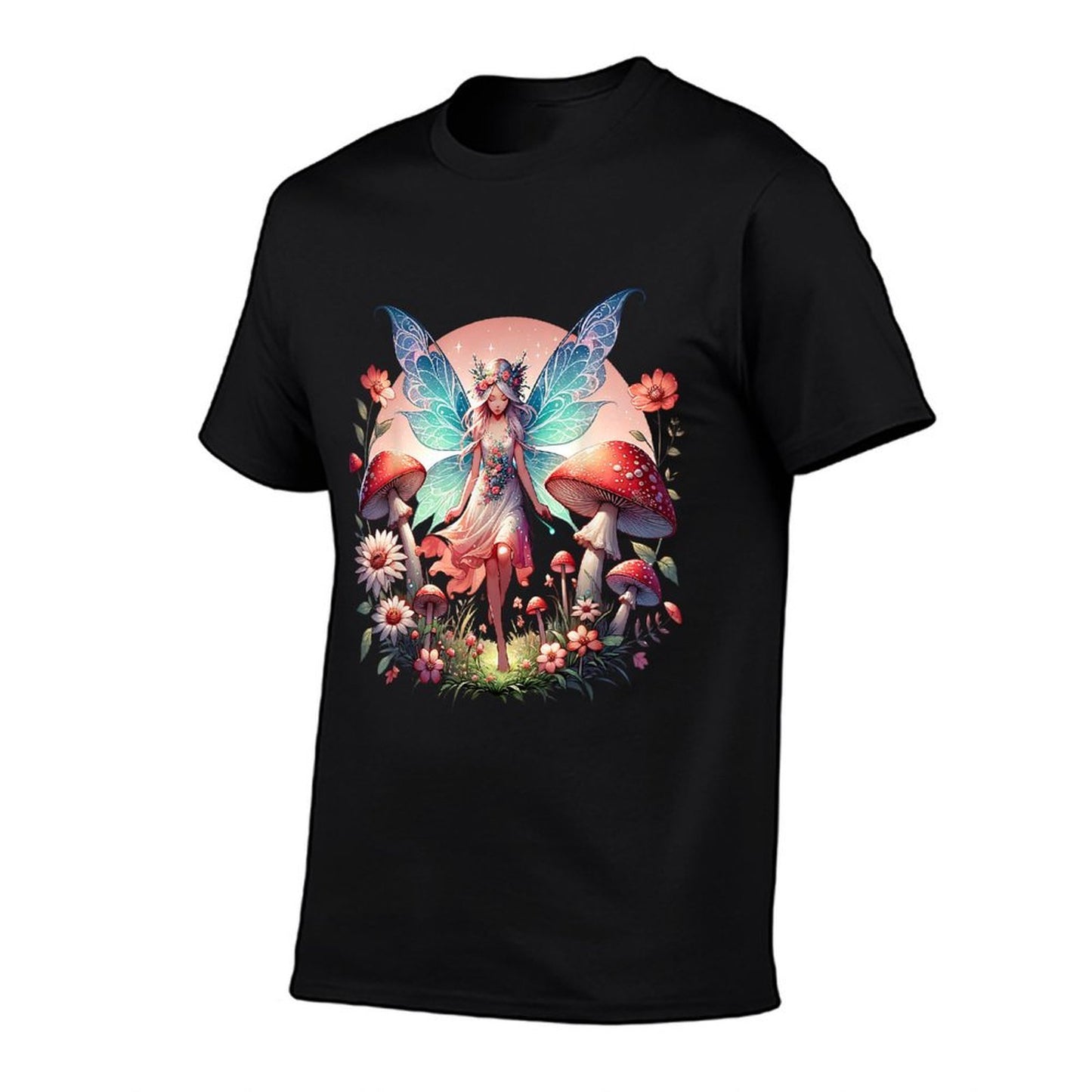 Enchanted Forest Fairy Fantasy Mystical Butterfly  Floral  Slim-fit Cut T-Shirt