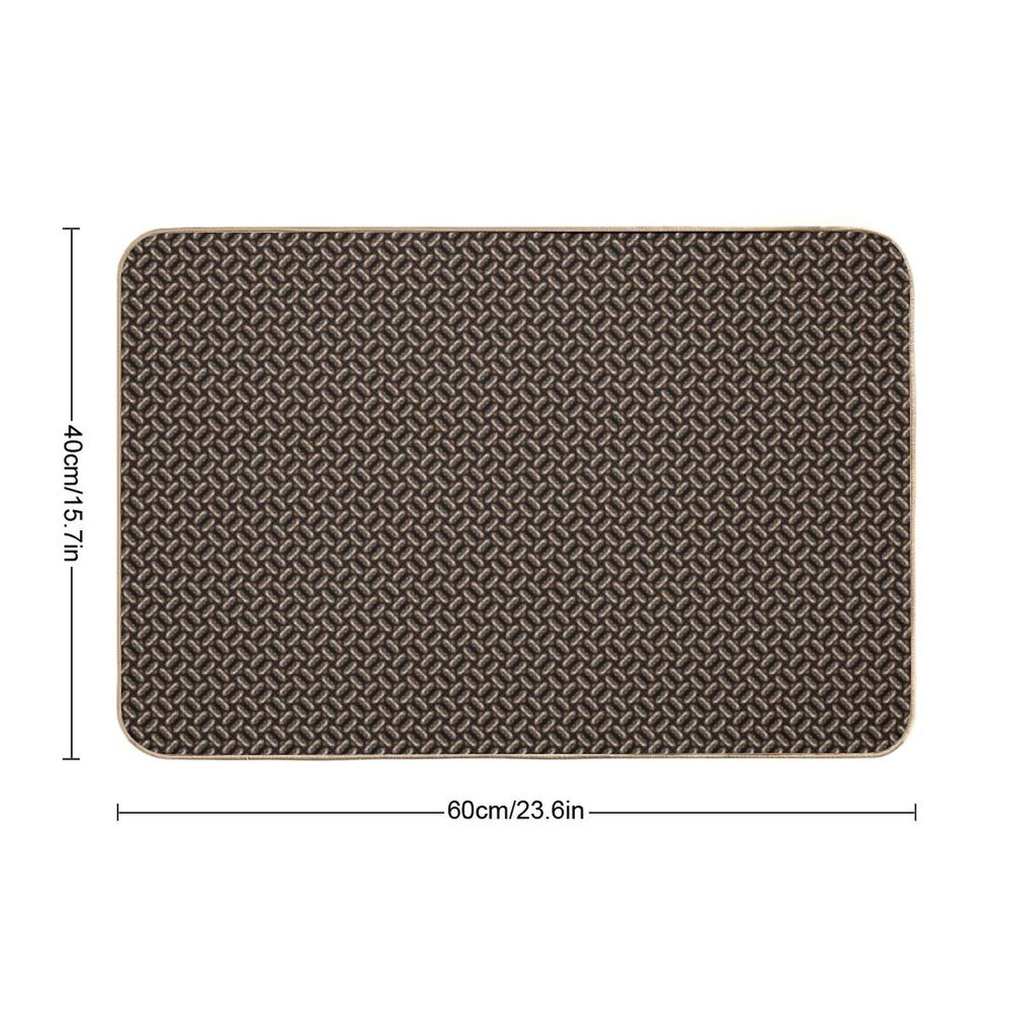 Alternating Furry Diamonds  Dirt-Trapping Bath Mat
