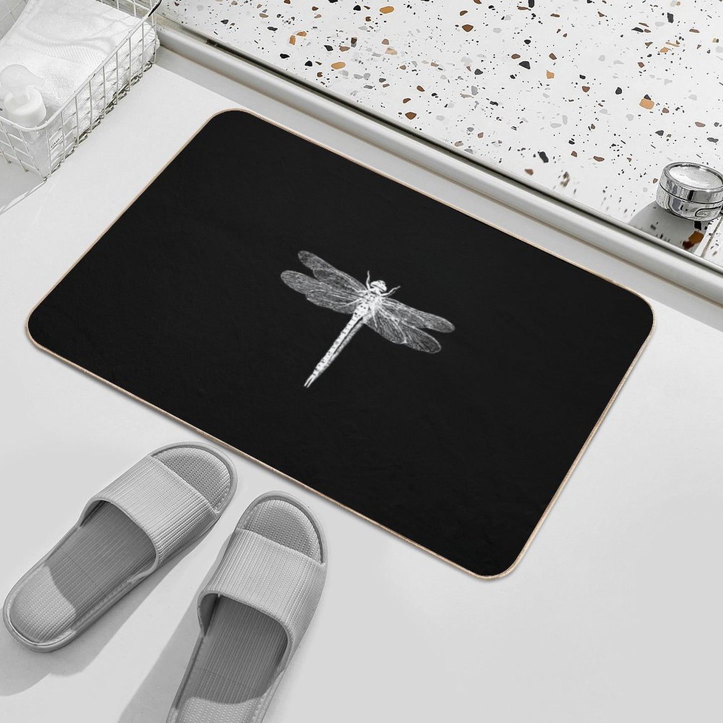 Dragonfly  Repositionable Bath Mat