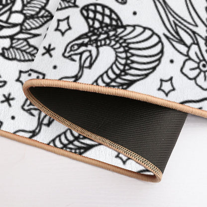 American Traditional Tattoo Flash Print Variant Durable Bath Mat