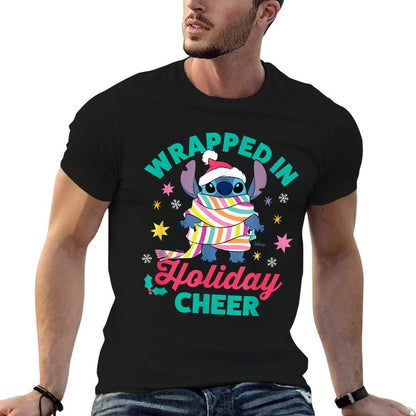 Lilo  Stitch - Wrapped In Holiday Cheer Stitch  Durable T-Shirt