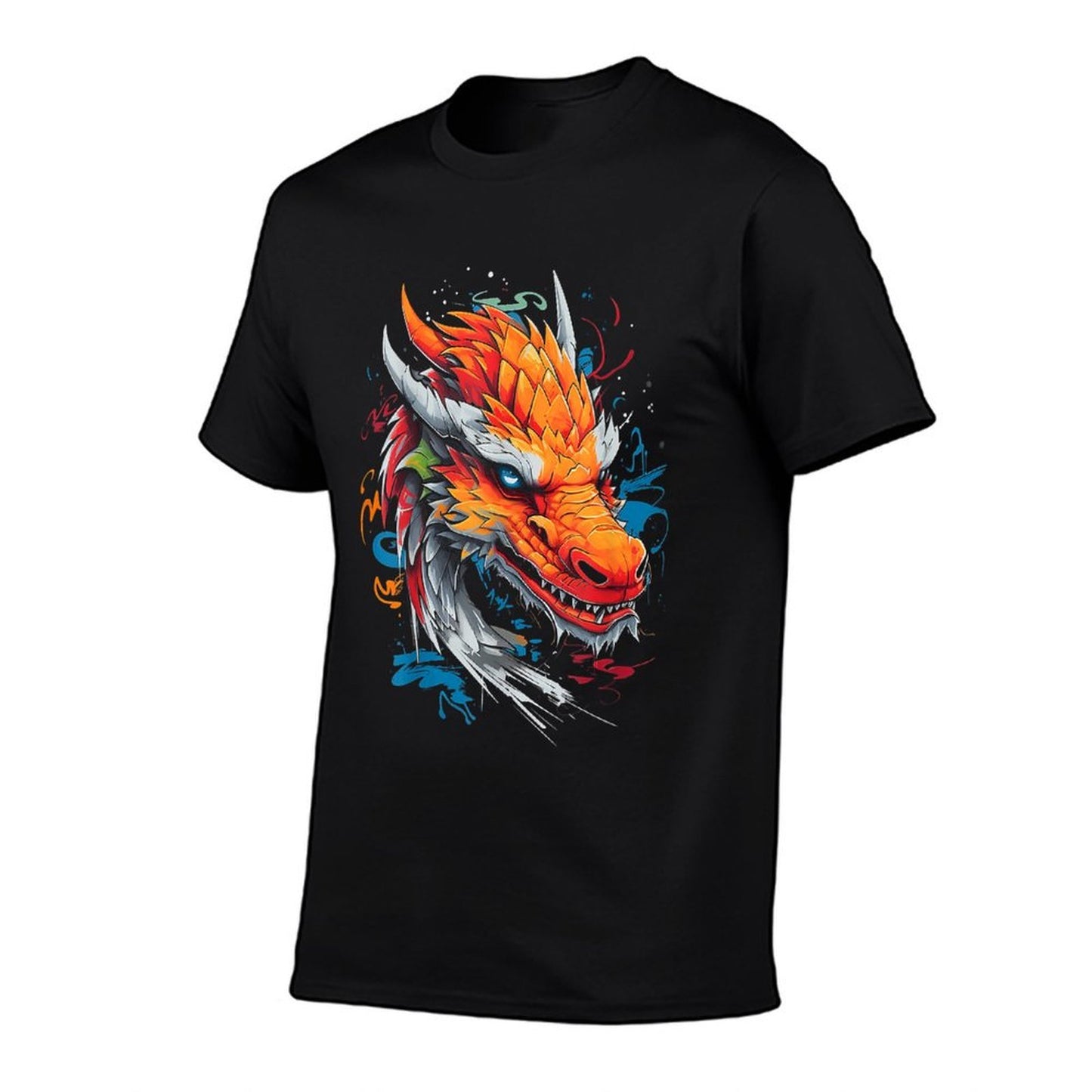 Dragon Graphic Fantasy Art Dragon  Heathered Texture T-Shirt