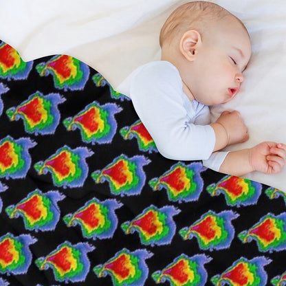 Supercell Radar Hook Echo 1 Sustainable Throw Blanket