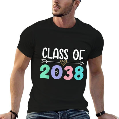 Class of 2038 Grow With Me Back To School Graduation  Tagless Design T-Shirt