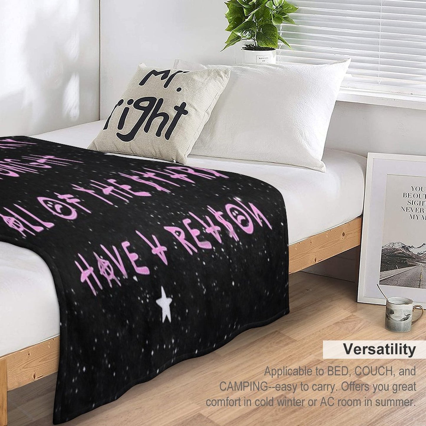 Look At The Sky Stars Have A Reason - Lil Peep Quotes Wrinkle-free Throw Blanket