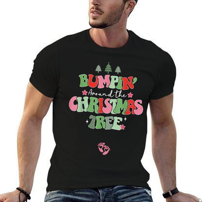 Bumping Around The Christmas Tree Christmas Pregnancy  High-quality Stitching T-Shirt