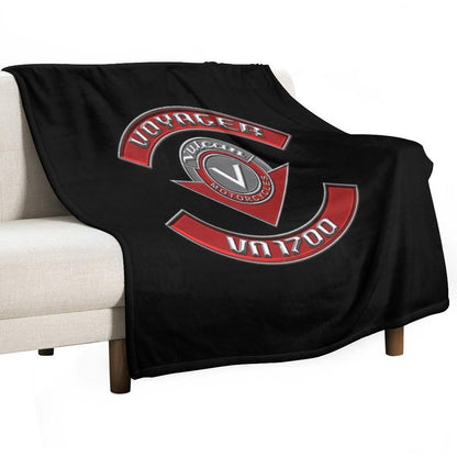 Chrome Patch Vulcan Voyager VN 1700 Anti-pilling Throw Blanket