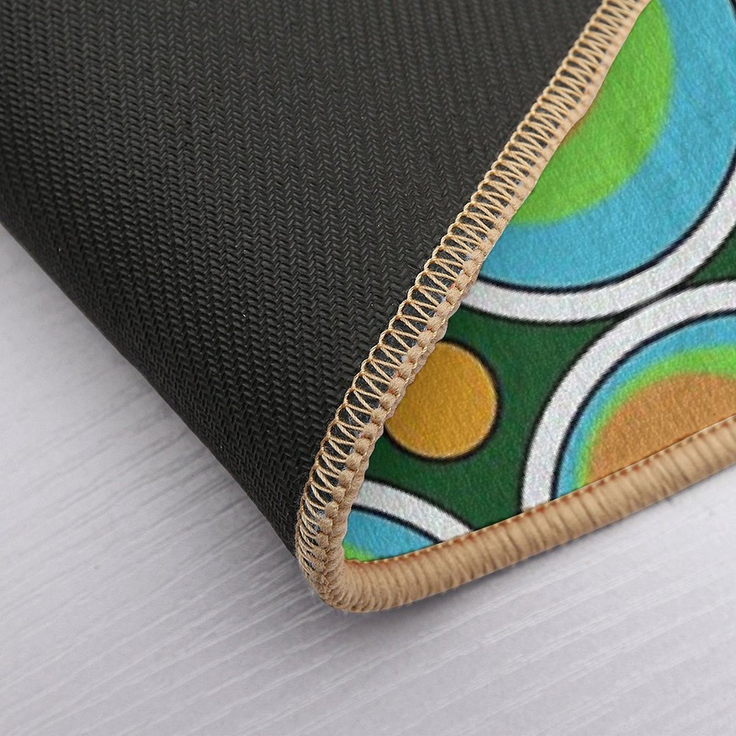 Retro Seventies Abstract Design  Multi-Purpose Bath Mat