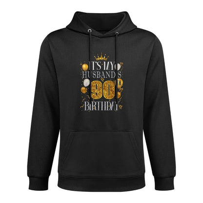 Its My Husbands 90th Birthday Happy Birthday 90 Years Old Relaxed Fit Hoodie