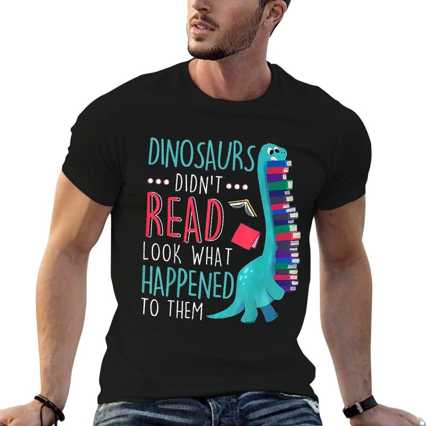 Teacher Dinosaurs Didnt Read Look What Happened Book Reading  Soft T-Shirt