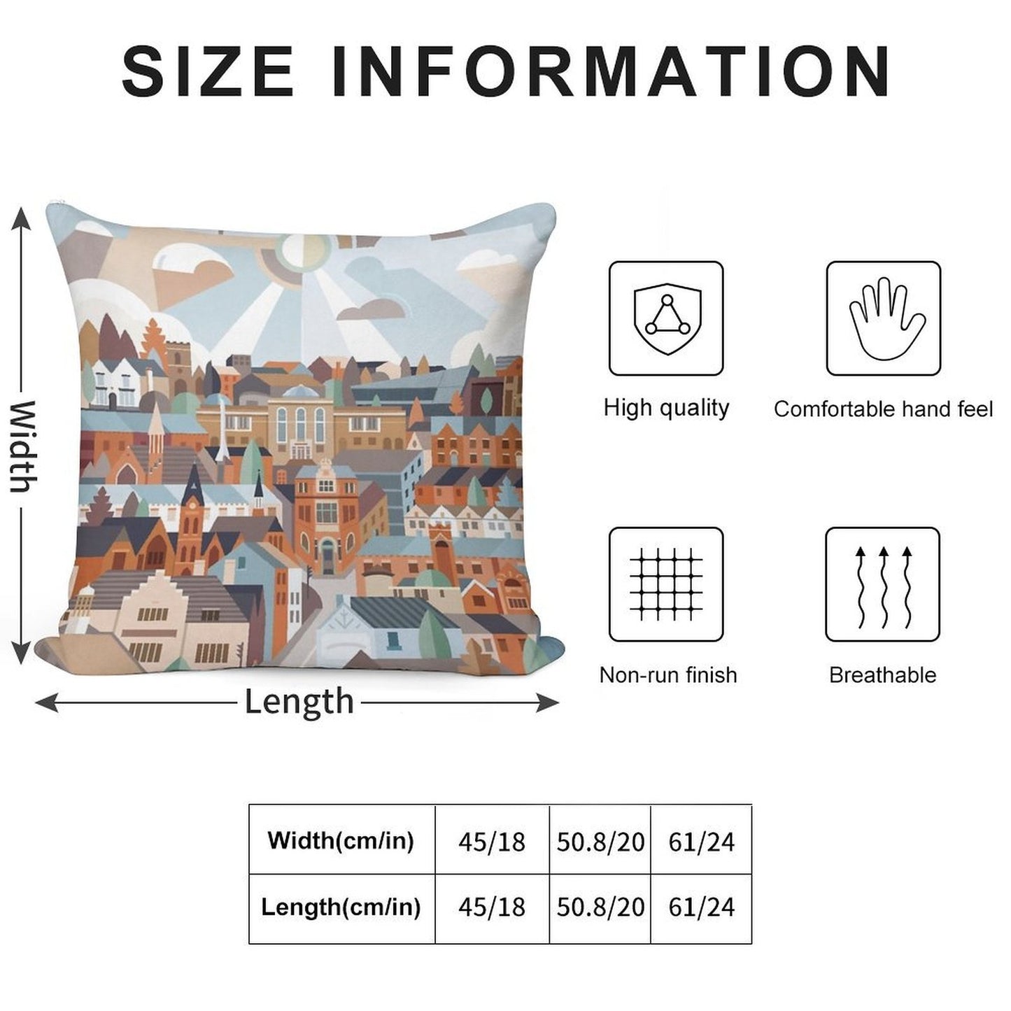 Harborne Soft Short Plush Fabric Throw Pillow