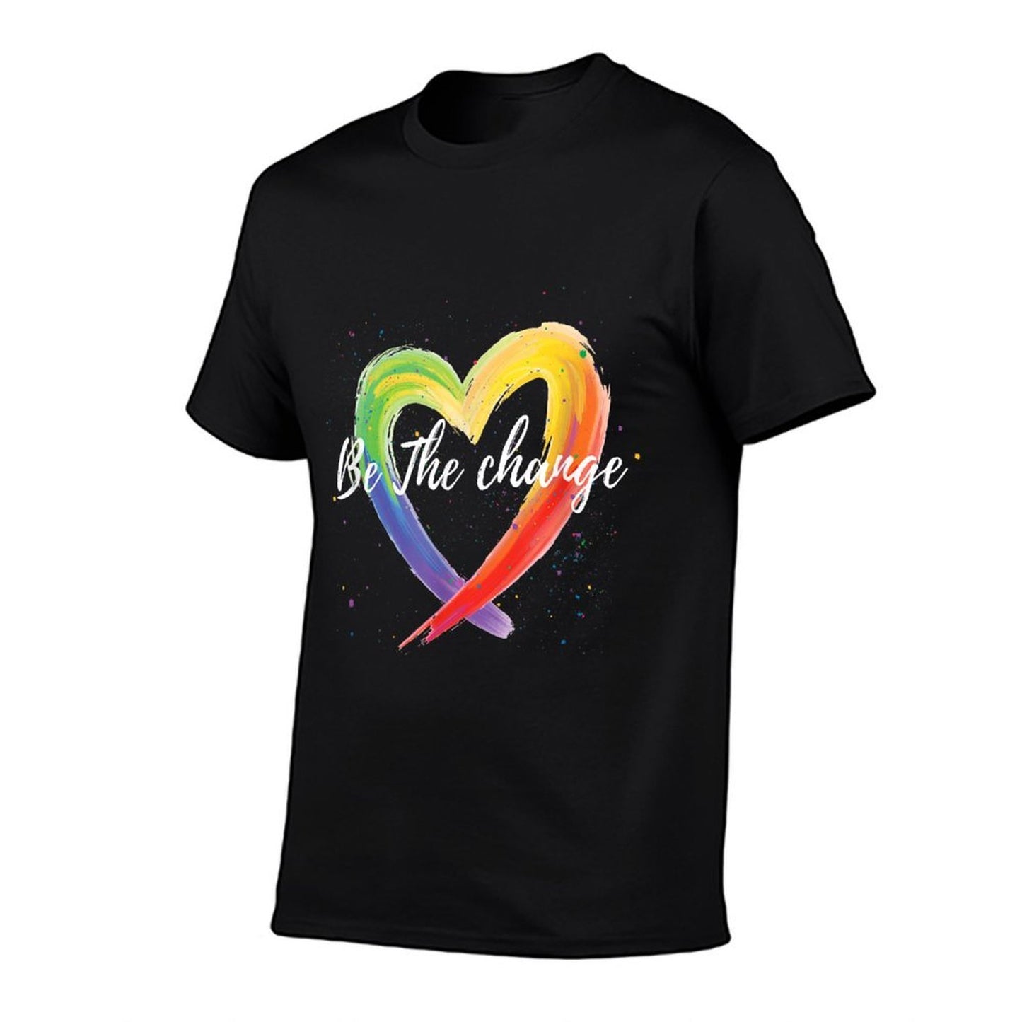 Be The Change Rainbow Heart Positivity Equality  Affordable Price T-Shirt