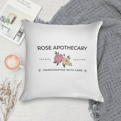 Rose Apothecary Handcrafted with Care Soft Bedroom Essential Throw Pillow