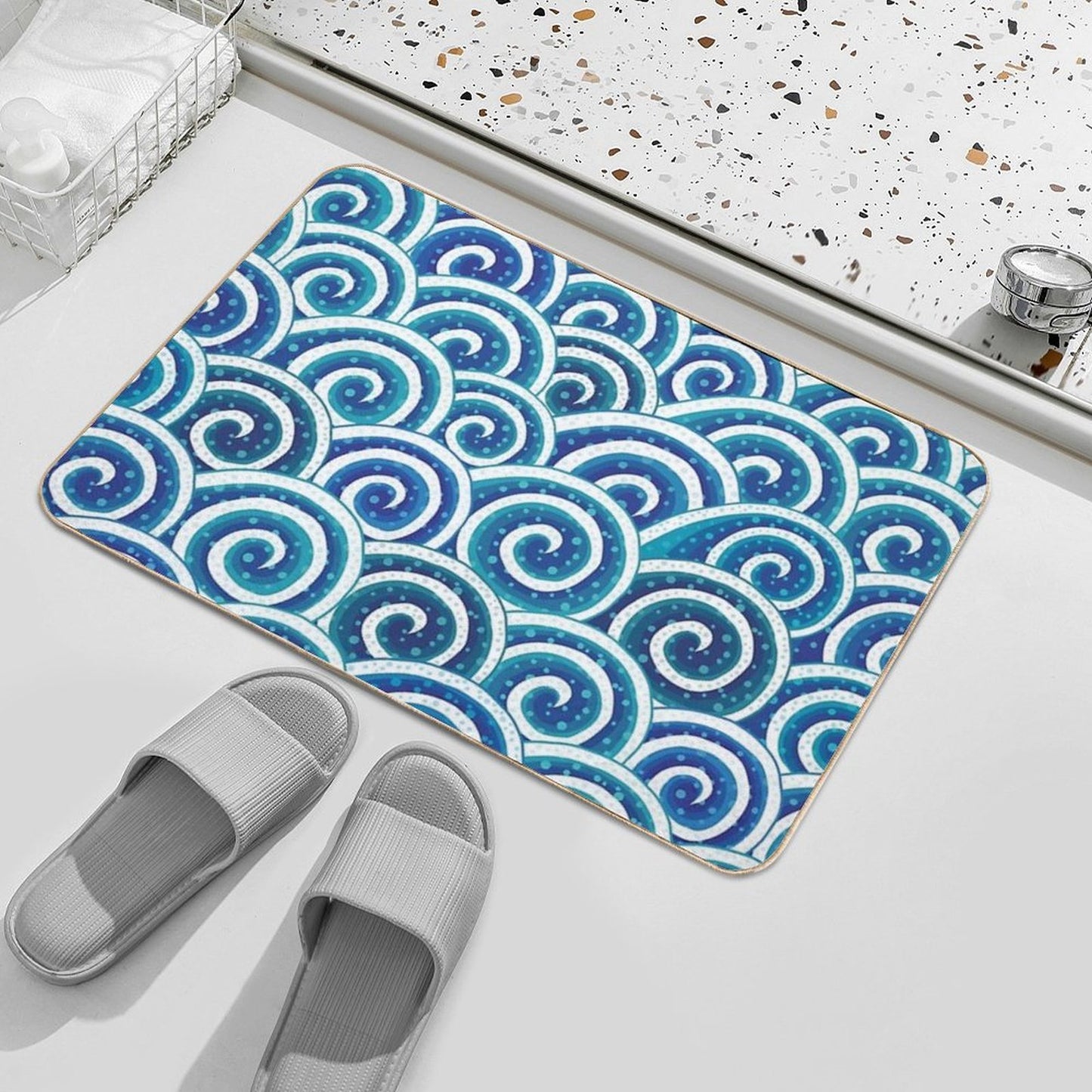 Waves And Waves  Pet-Safe Bath Mat