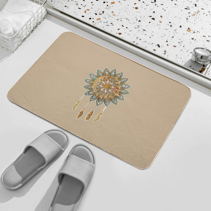 Golden Dreams Dreamcatcher  Rapid-Drying Bath Mat