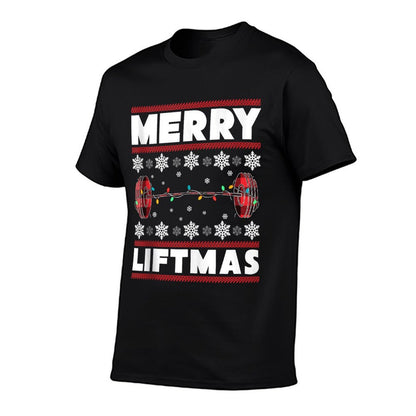 Merry Liftmas Funny Christmas Gym Workout Fitness Gift  Durable T-Shirt