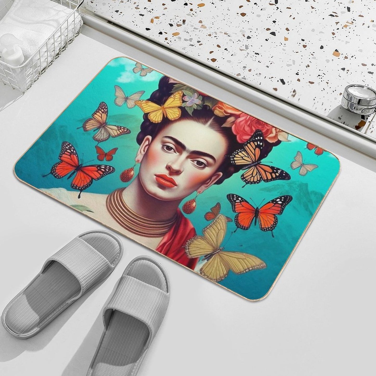 Frida Kahlo 4  Stain-Proof Bath Mat
