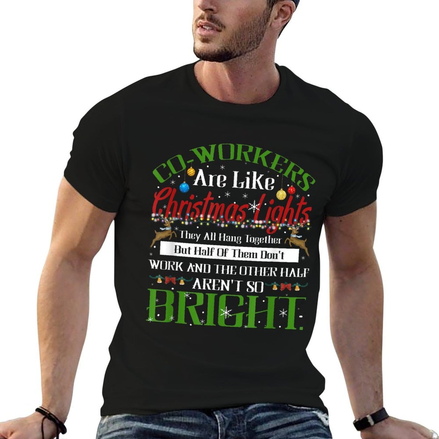 Co-workers Are Like Christmas Lights They All Hang Together  Polyester Blend T-Shirt