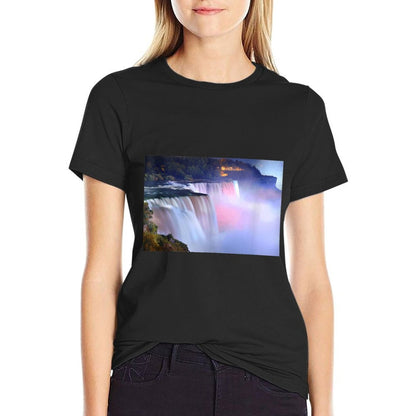 Niagara Falls Evening Twilight Colors  Slim-fit Cut T-Shirt