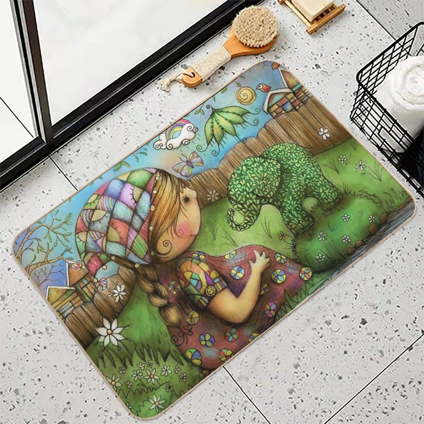 Theres An Elephant in My Garden  Odorless Bath Mat