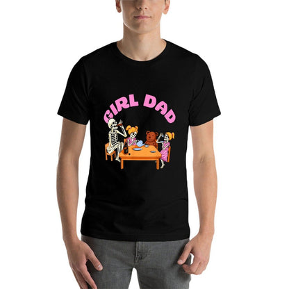 Girl Dad Skeletons Family Father And Daughters  Wrinkle-resistant T-Shirt
