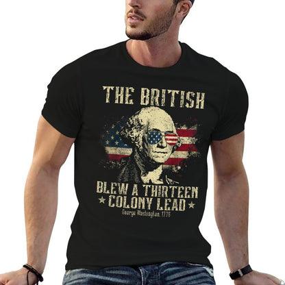 The British Blew A Thirteen Colony Lead 13 1776 4th Of July  High-quality Stitching T-Shirt