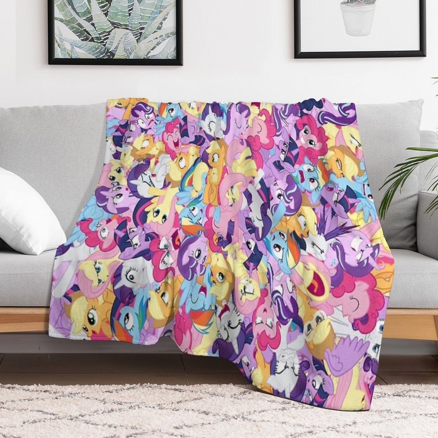 Mane Seven Mess Sustainable Throw Blanket
