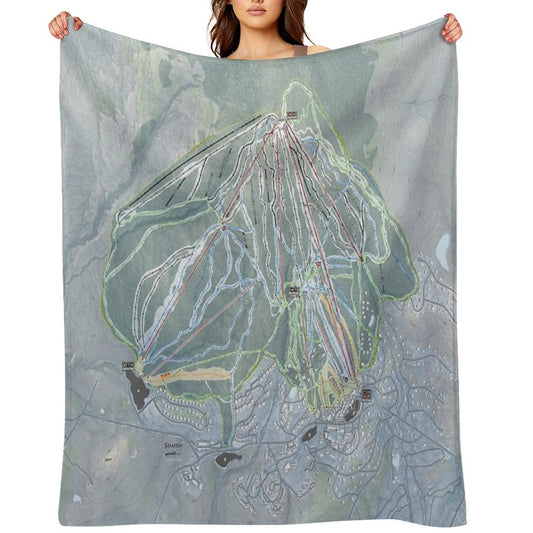 Stratton Resort Trail Map All-season Throw Blanket