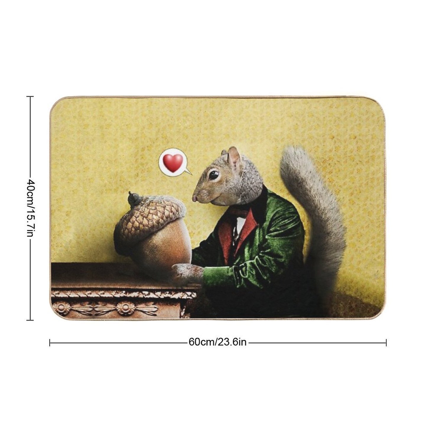 Mr. Squirrel Loves His Acorn Durable Bath Mat