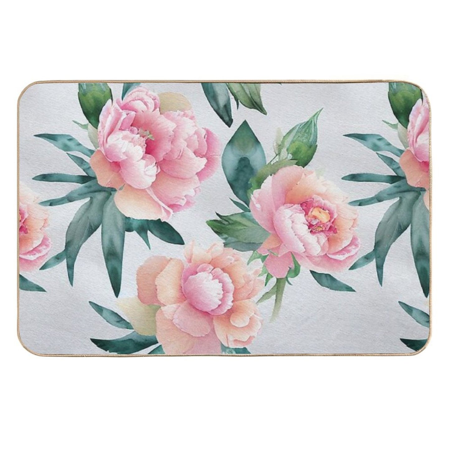 Flower Design, Flower Illustration  Absorbent Bath Mat
