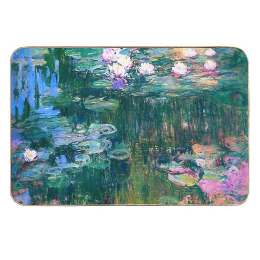 Water Lilies Monet  Fade-Resistant Bath Mat
