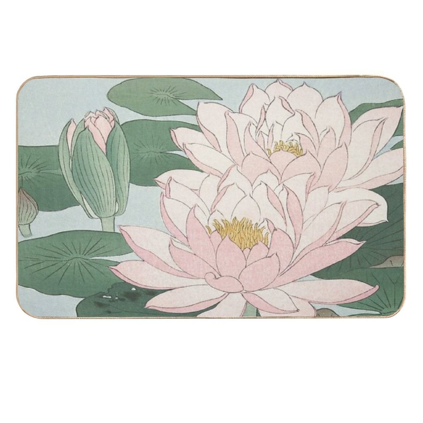 Ohara Koson And Water Lilly Vintage Japanese Ilustration  Non-Slip Bath Mat