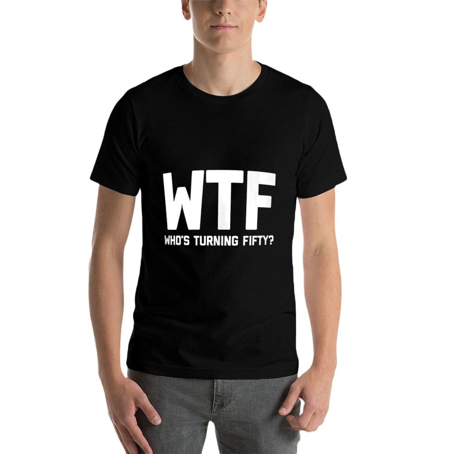 WTF (Who's Turning Fifty) Funny Gift 50th Birthday  Lightweight T-Shirt