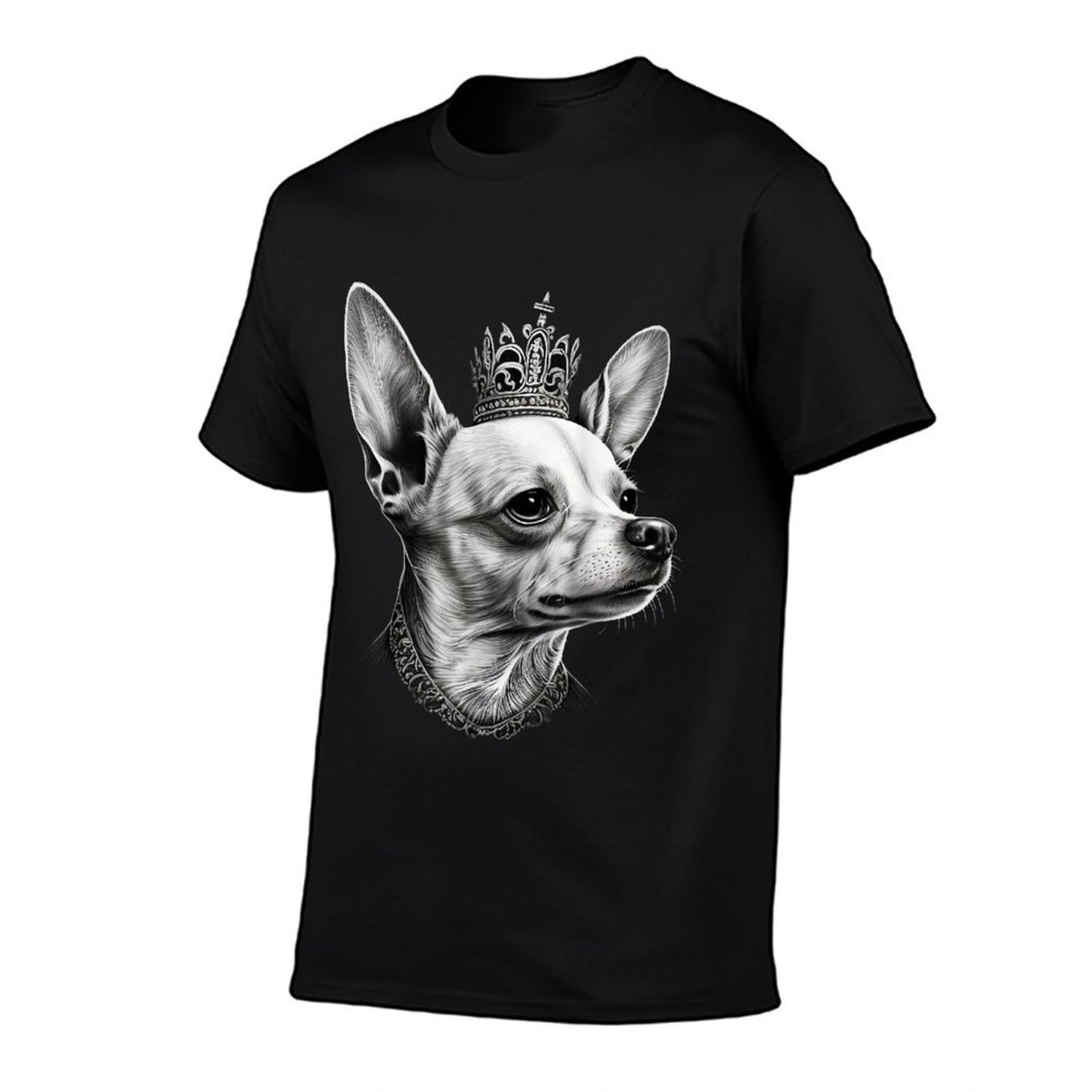 Black And White Chihuahua Dog on Crown Chihuahua  Quick-drying T-Shirt