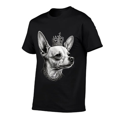Black And White Chihuahua Dog on Crown Chihuahua  Quick-drying T-Shirt
