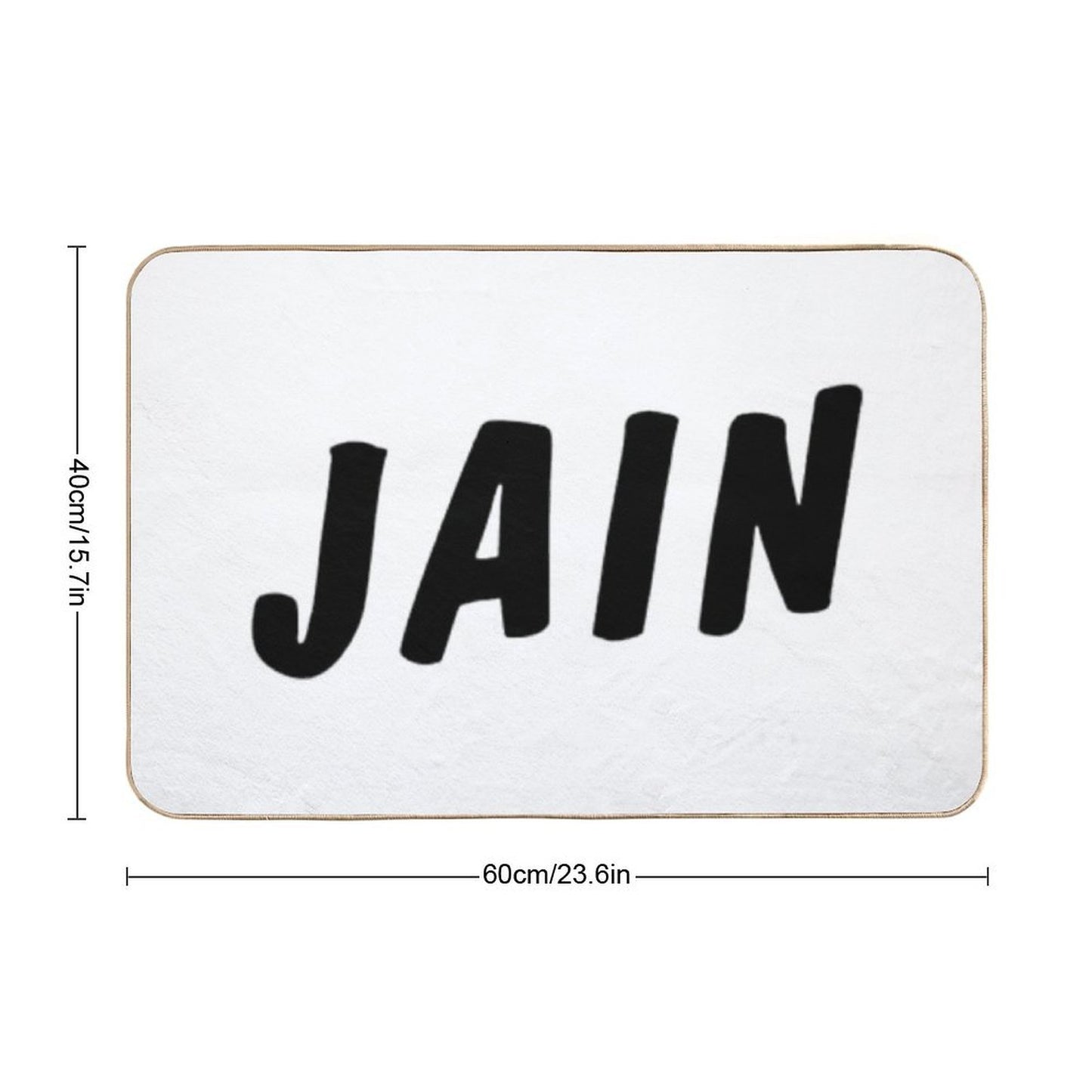Jain Singer French - Black Version  Pet-Safe Bath Mat