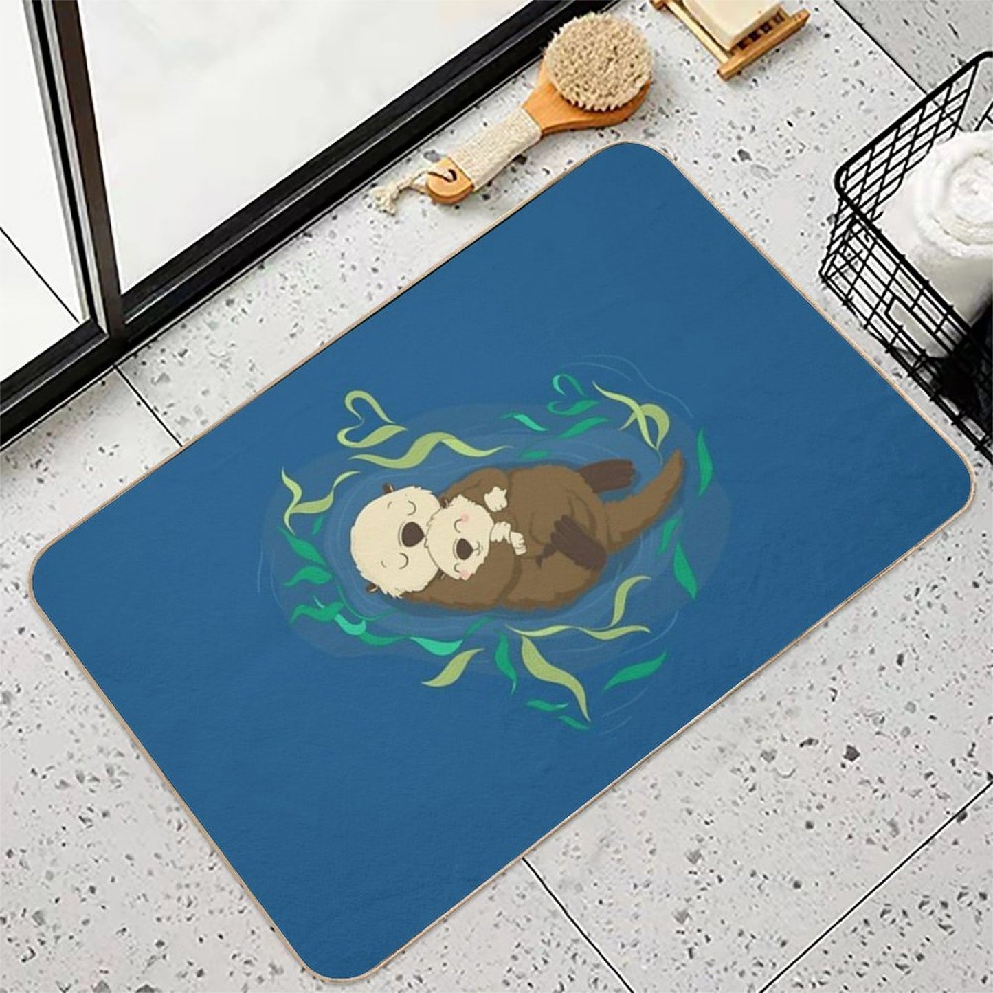Cute Otters Durable Bath Mat