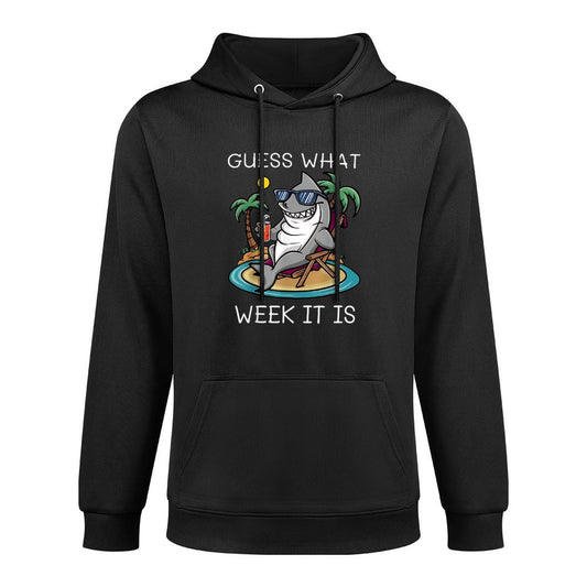 Cool Shark 2025 Week Guess What Week It Is Shark Lover Trip Layering Staple Hoodie
