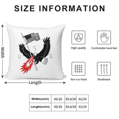 FIRE BREATHING BALD EAGLE OF PATRIOTISM Soft Home Decor Throw Pillow