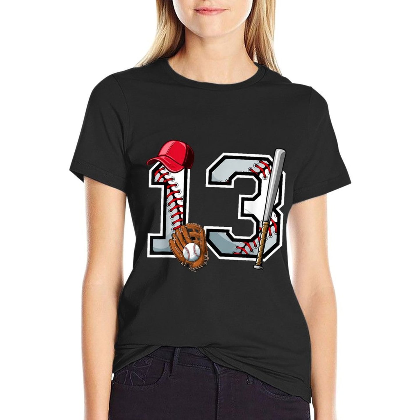 13th Birthday Baseball Big Number Thirteen 13-Year-Old  Quick-drying T-Shirt