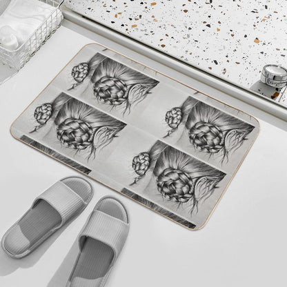 Braids in Buns  Long-Lasting Bath Mat