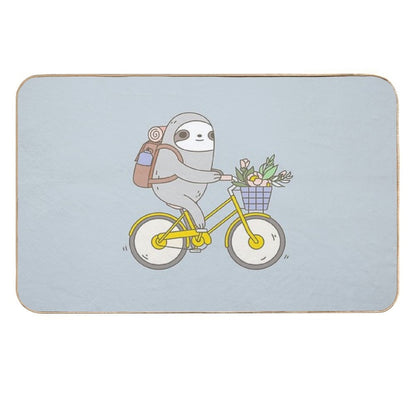 Biking Sloth  Anti-Trip Bath Mat