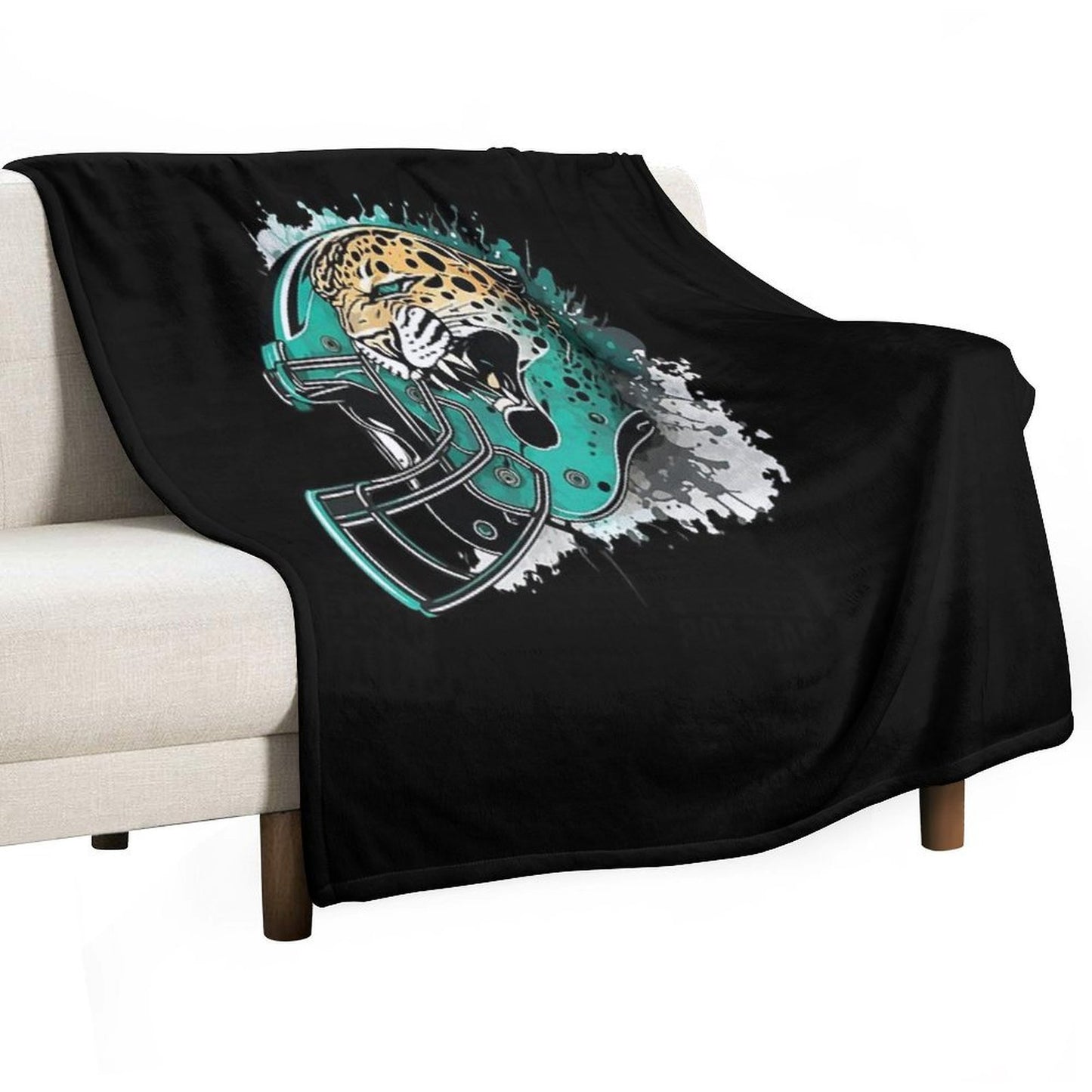 Jacksonville Jaguars Helmet Premium Throw Blanket