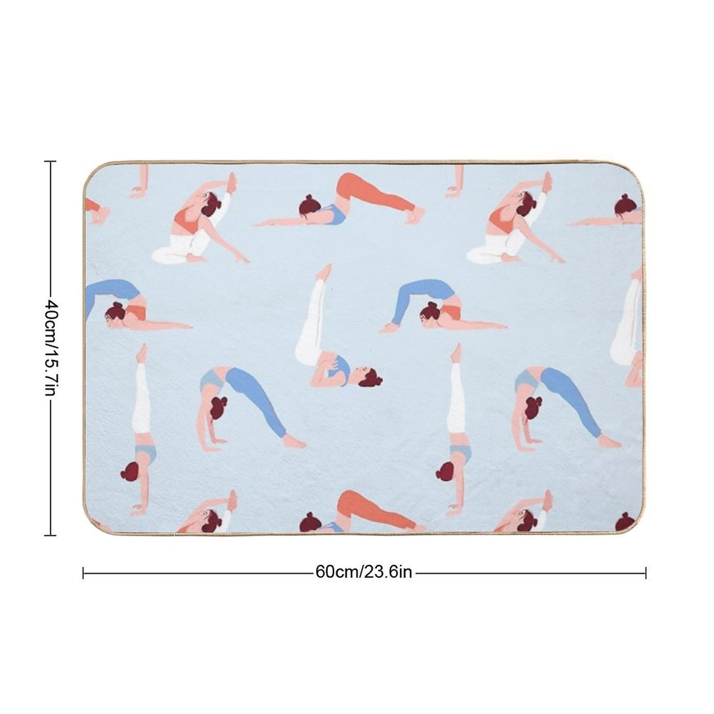 Doing Yoga Girls  Rapid-Drying Bath Mat