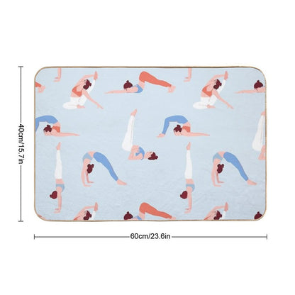 Doing Yoga Girls  Rapid-Drying Bath Mat